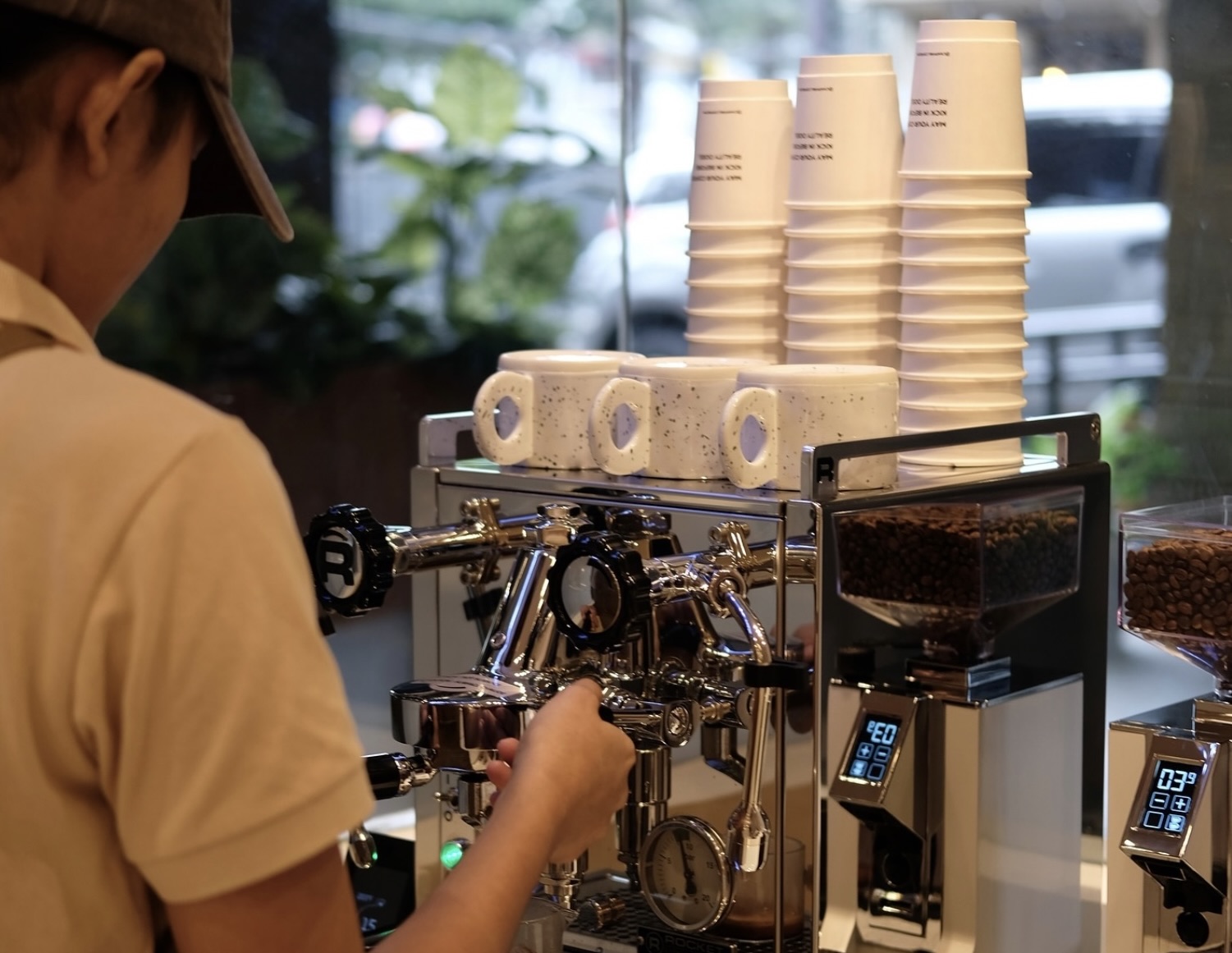 Barista brewing a coffee Campfire Coffee Manila